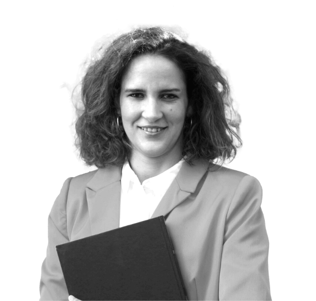 Retrato blanco y negro Belén Gómez Gómez ceo y fundadora-Gómez y Malagón abogados